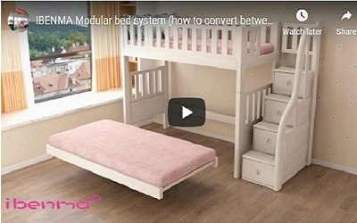 Watch how Ibenma modular bed system grows with kids