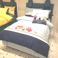 Children Bedding Bedsheet - Fitted Bedsheet - Cartoon Kids Bedding- Truck