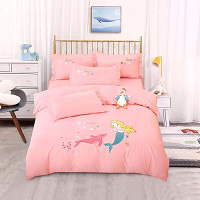 Children Bedsheet Set - Fitted Bedsheet - Cartoon Kids Bedding - Mermaid