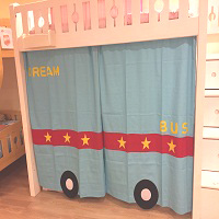 Bunk or Loft Bed Sliding Curtain - Dream bus
