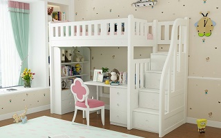 Loft Bed With Staircase - Space Saving Bed -Single or Super Single - SM204B