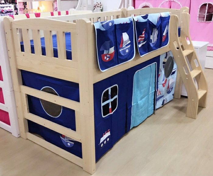 children loft bed in theme design of boat