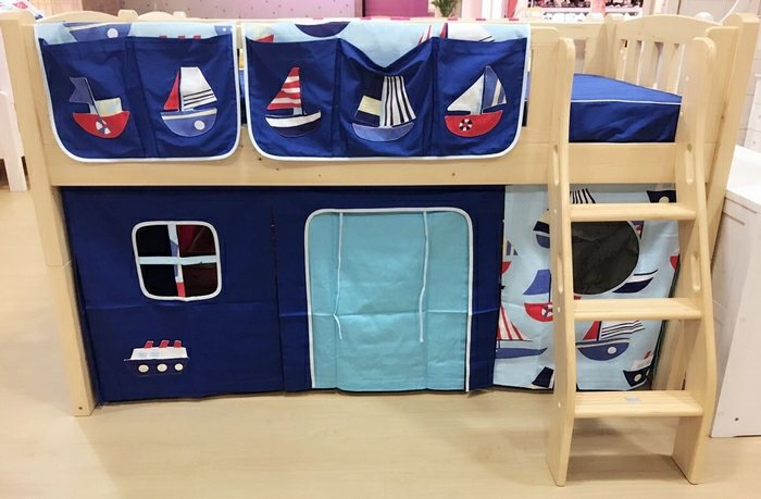 kids bunk bed canopy & curtain