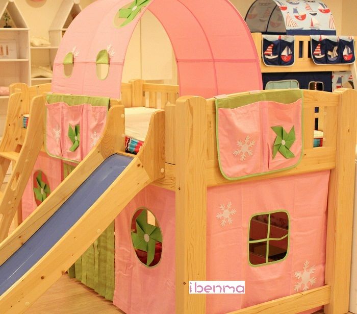 children loft bed in theme design of windmill