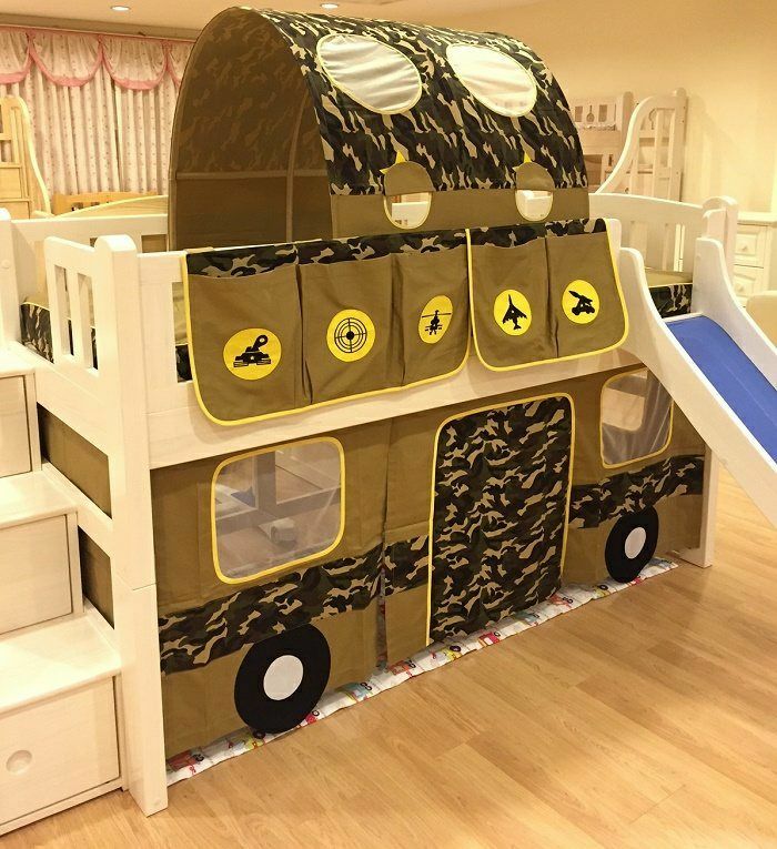 Children bunk bed curtain - Forest Soldier