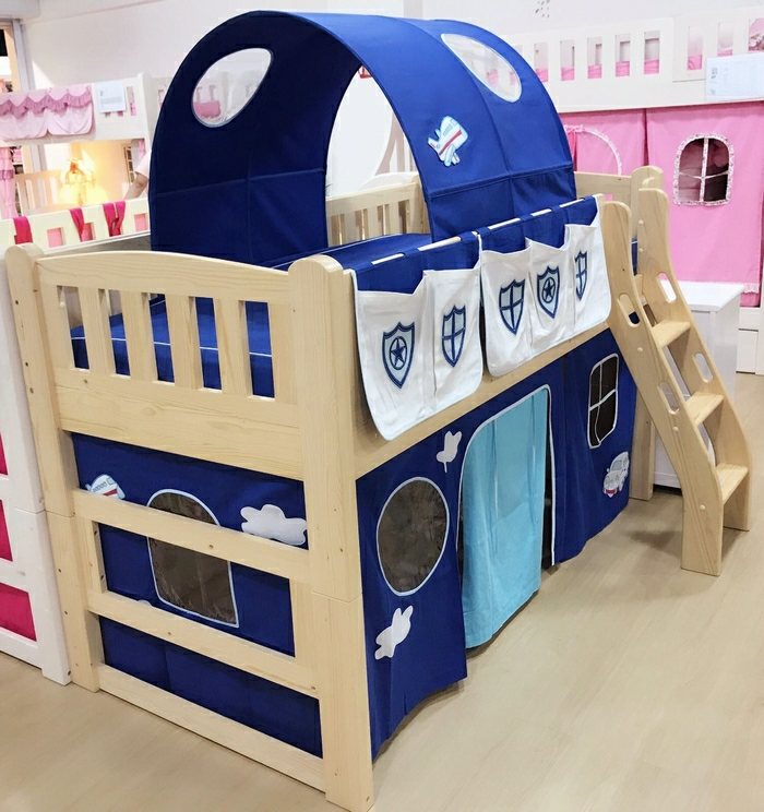 children bunk curtain - police