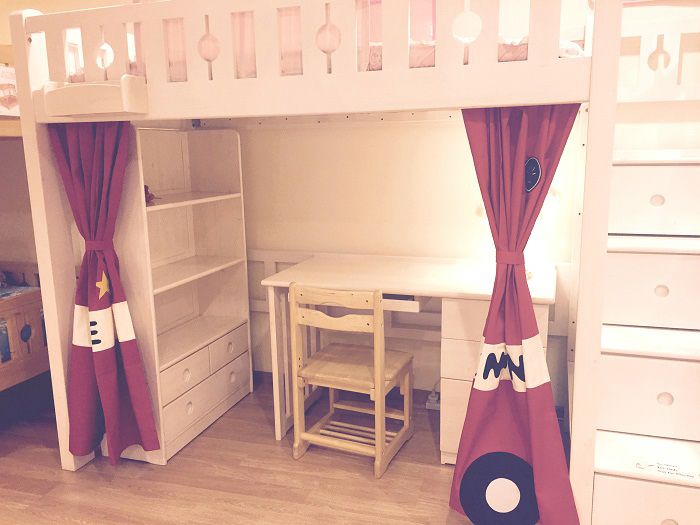 sliding curtain for kids loft bed
