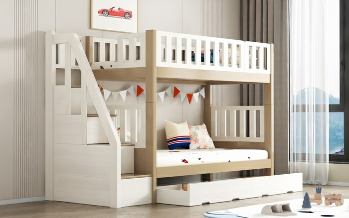 Children Bunk Bed - Stairs Bunk Bed - Fusion Color - SM21A