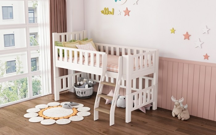 Kids Loft Bed - Modular Design - Single or Super Single - SM013