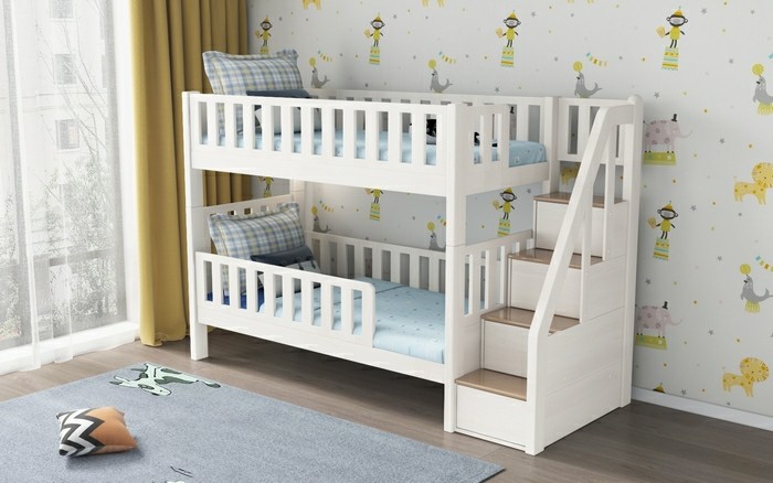 Storage bunk bed for kids