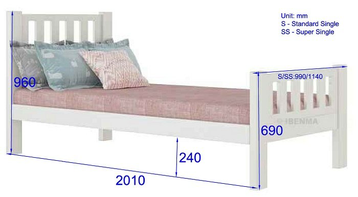 sm011 modular bed size